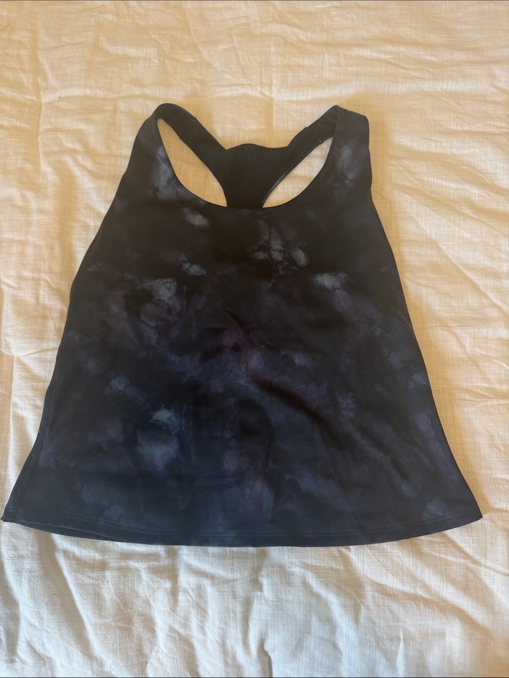 Women's Black Tie-Dye Racerback Tank Top